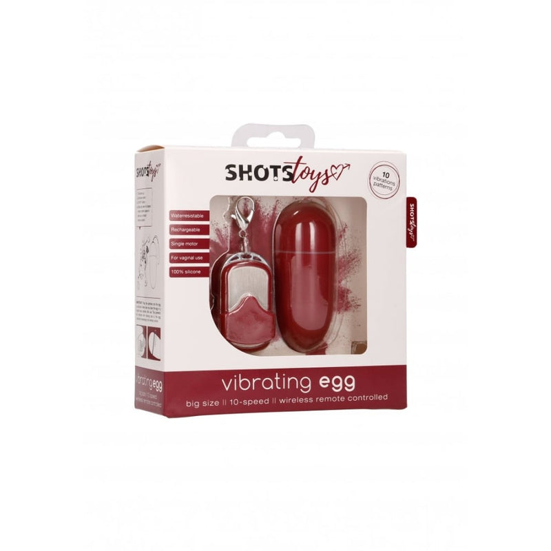 Shots - Shots Toys | 10 Speed Remote Vibrating Egg - Big - Red