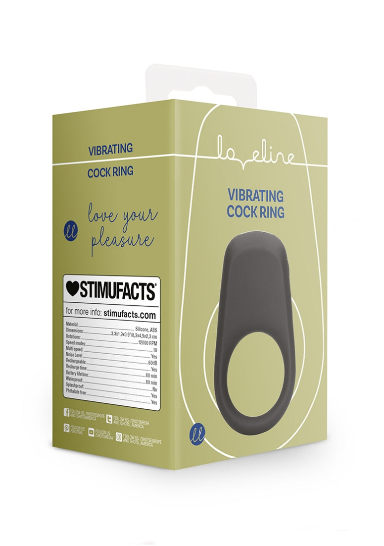 Vibrating Cock Ring - Licorice Black