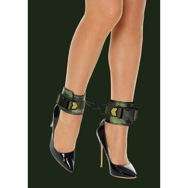 Shots - Ouch! | Ankle Cuffs - Army Theme - Green