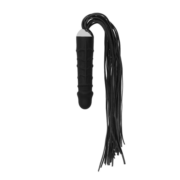 Shots - Ouch! | Black Whip with Realistic Silicone Dildo - Black
