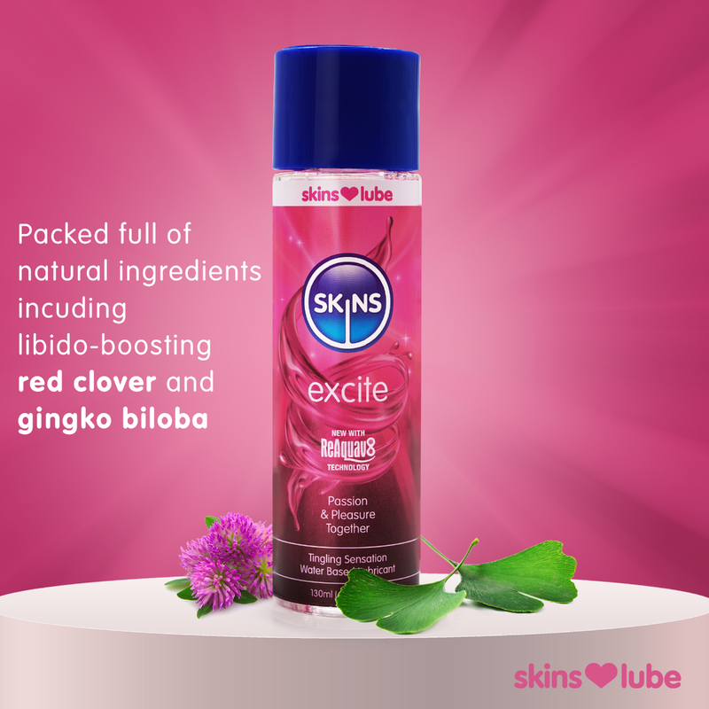 Skins Excite Tingling Water Based Lubricant 4.4 fl oz (130ml)