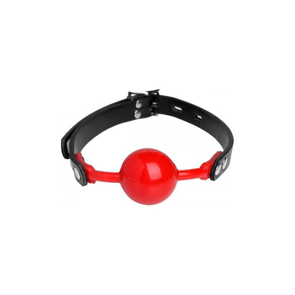 XR Brands - Master Series | The Hush Gag Silicone Comfort Ball Gag - Red
