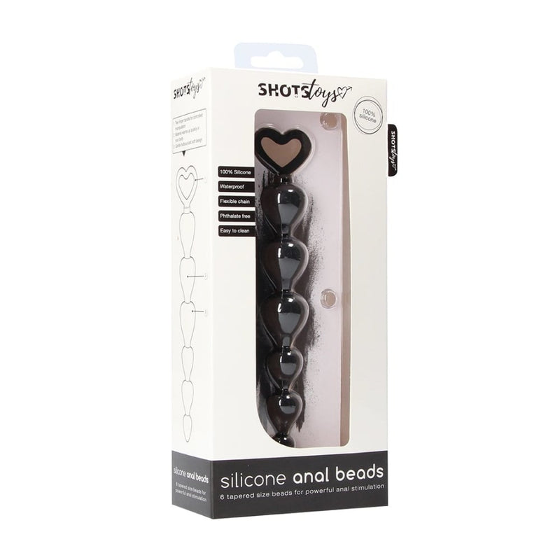 Shots - Shots Toys | Silicone Anal Beads - Black