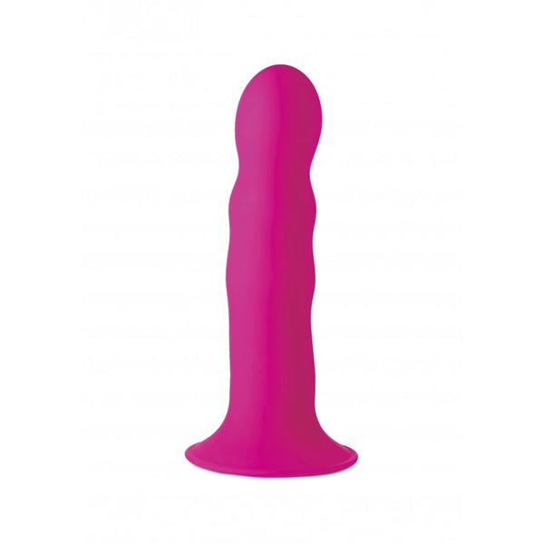 XR Brands | Squeezable Wavy Dildo - Pink