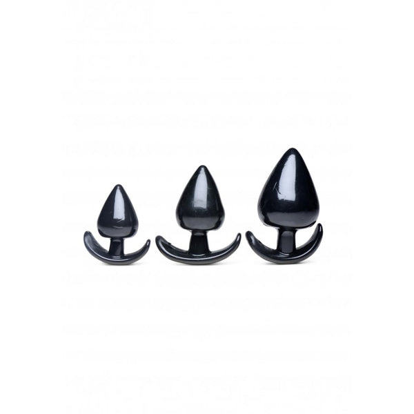 XR Brands - Master Series | Triple Spades 3 Piece Anal Plug Set - Black