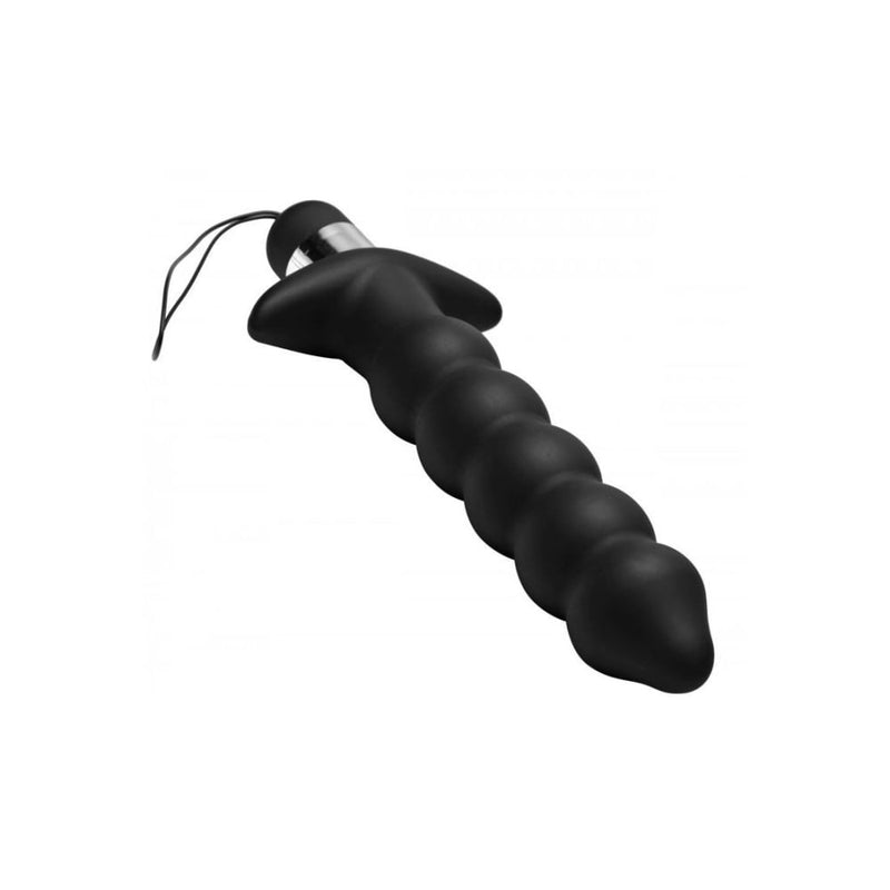 XR Brands - Master Series | Wireless Black Vibrating Anal Beads Remote