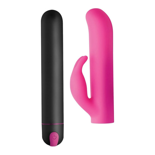 XR Brands - Bang! | XL Bullet & Rabbit Silicone Sleeve - Pink