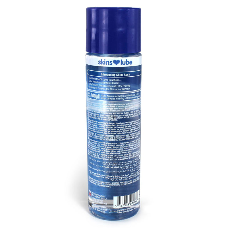 Skins Aqua Water Based Lubricant 8.5 fl oz (250ml)