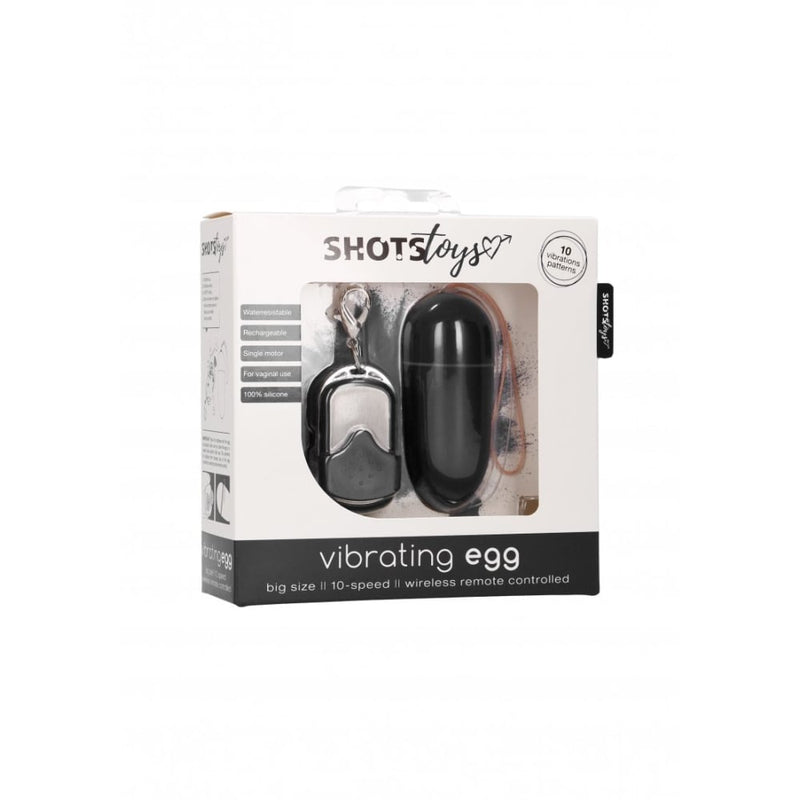 Shots - Shots Toys | 10 Speed Remote Vibrating Egg - Big - Black