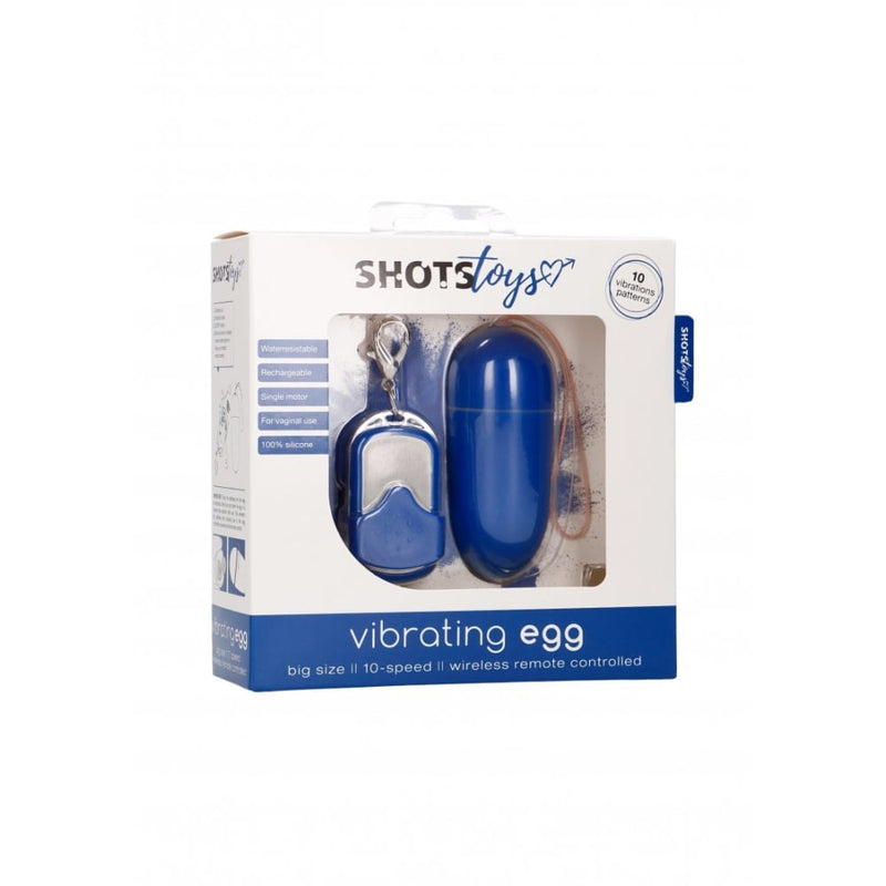 Shots - Shots Toys | 10 Speed Remote Vibrating Egg - Big - Blue