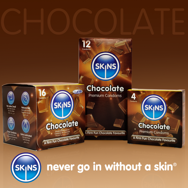 Skins Condoms Chocolate Cube 16 Pack - International 1