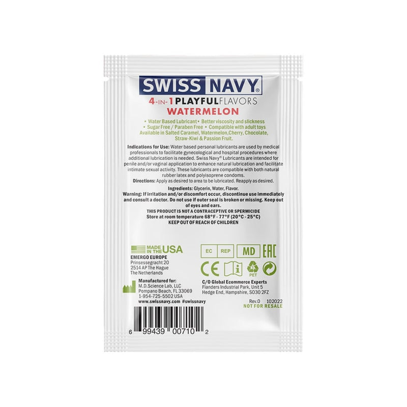 Swiss Navy (all),Swiss Navy - Playful | 4 In 1 Watermelon Flavour - 5ml/0,18oz