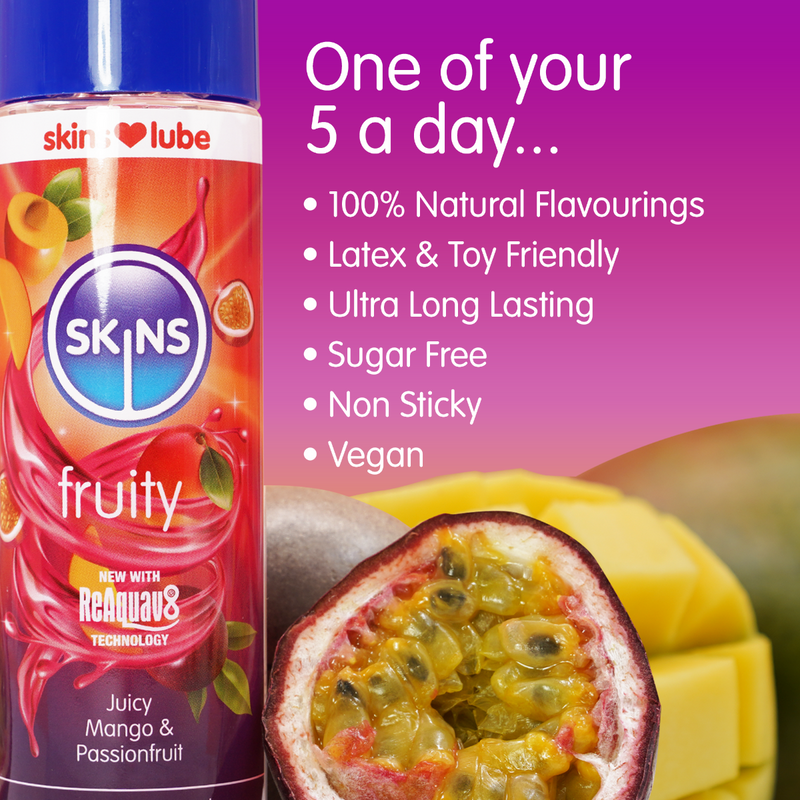 Skins Mango & Passionfruit Water Based Lubricant 4.4 fl oz (130ml)