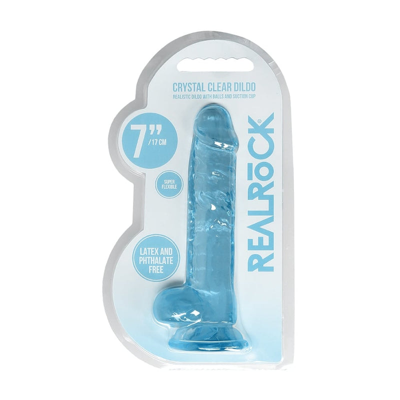Shots - RealRock - Crystal Clear | 7 / 17 cm Realistic Dildo with Balls