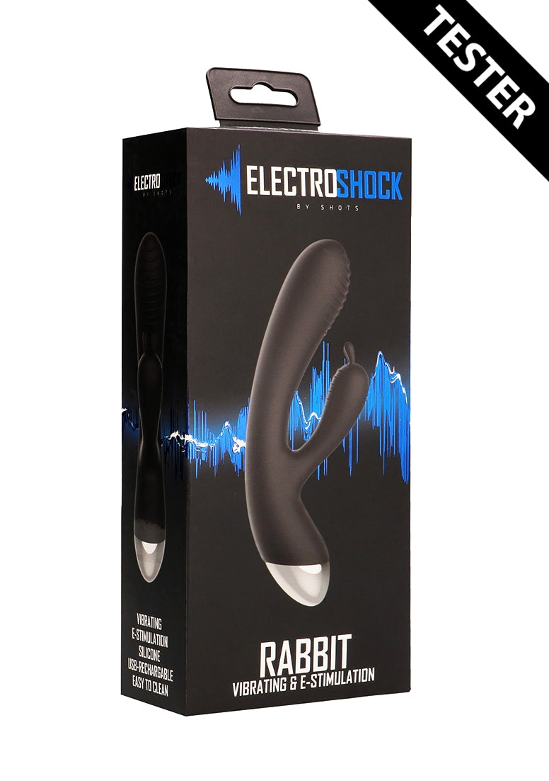 E-Stimulation Rabbit Vibrator - Black - Tester