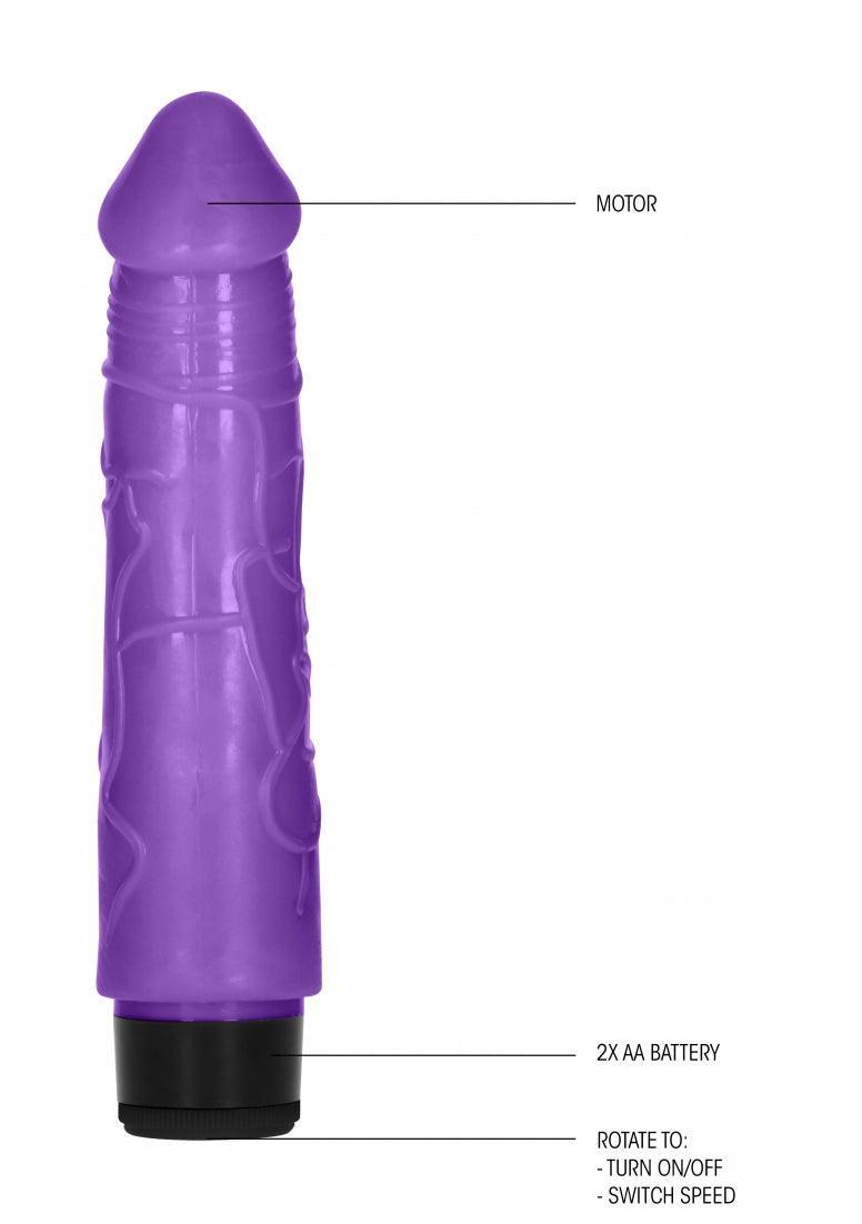 Thick Realistic Dildo Vibrator - 8" / 20 cm