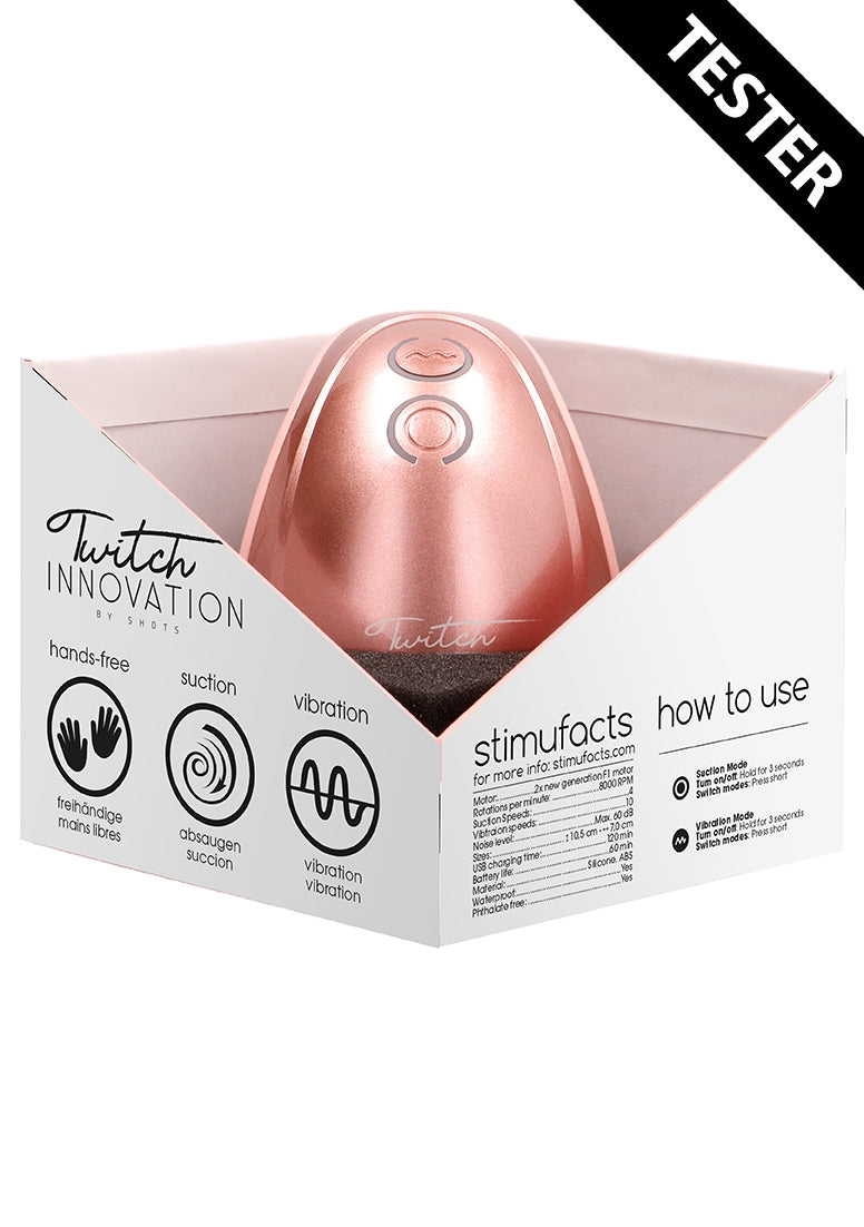 Hands - free Suction & Vibration Toy - Rose Gold - Tester
