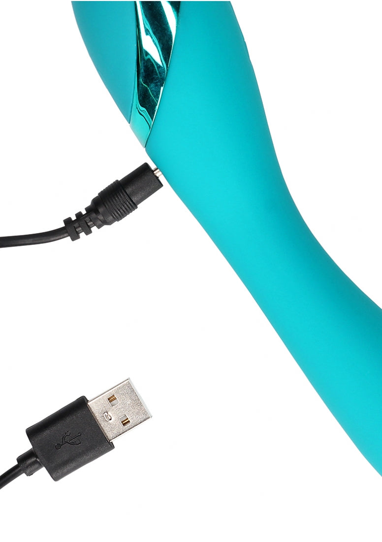 Smooth Silicone G-Spot Vibrator - Teal Blue