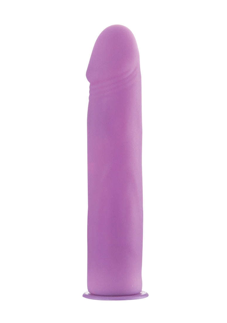 Deluxe Silicone Strap On - 8 inch - Purple