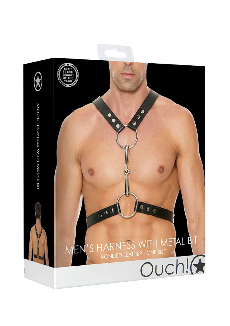 Men's Harness with Metal Bit - One Size