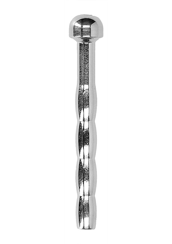 Ribbed Hollow Penis Plug - 0.2" / 5 mm