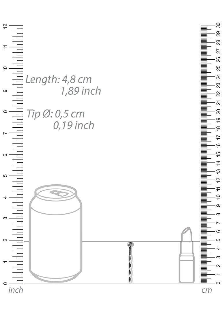 Ribbed Hollow Penis Plug - 0.2" / 5 mm