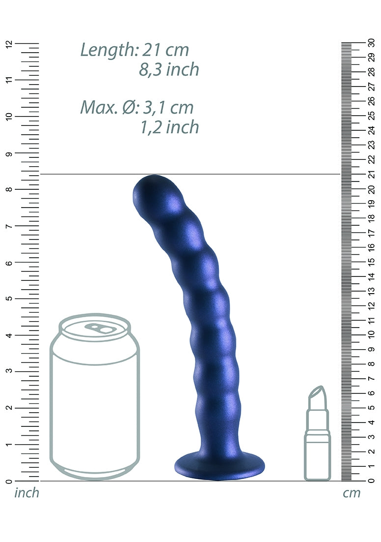 Beaded Silicone G-Spot Dildo - 8'' / 20,5 cm