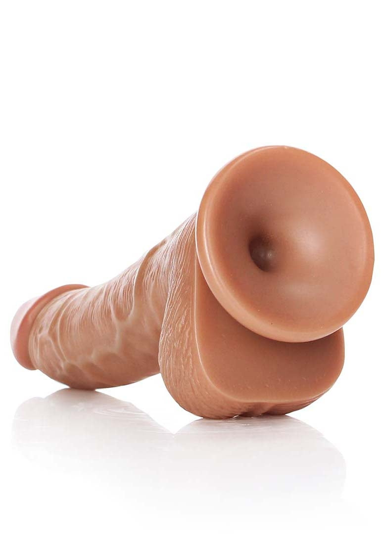 Curved Realistic Dildo with Balls and Suction Cup - 6" / 15,5 cm