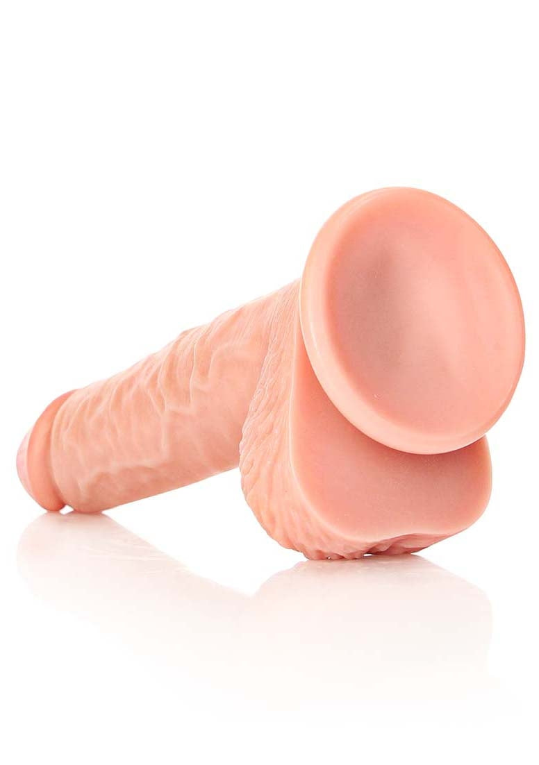 Straight Realistic Dildo with Balls and Suction Cup - 8" / 20,5 cm