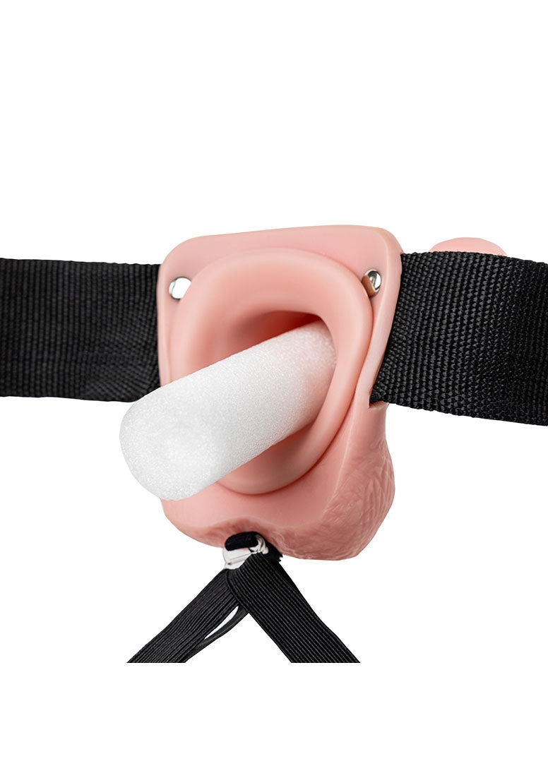 Hollow Strap-On with Balls - 7" / 18 cm