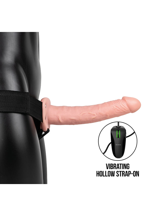Vibrating Hollow Strap-On without Balls - 10" / 24,5 cm