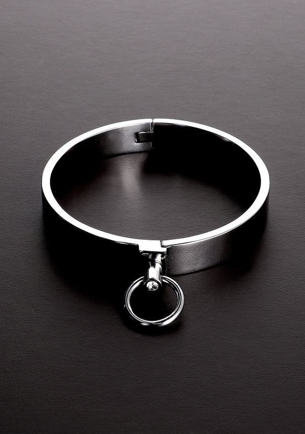Stylish Slave Collar with Gemstones - US Size 16 / EU Size 44