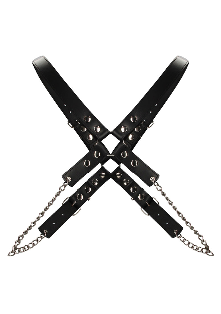 Men's Leather And Chain Harness