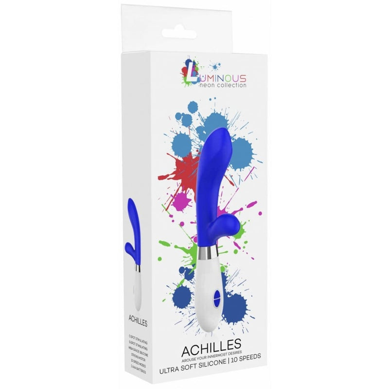 Shots - Luminous | Achilles - Ultra Soft Silicone - 10 Speeds - Royal Blue