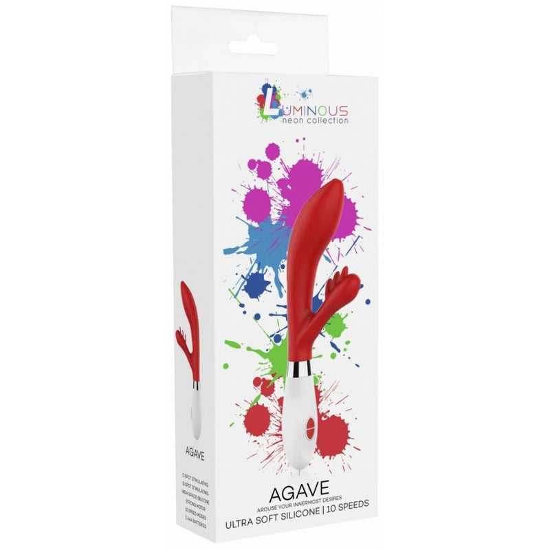 Shots - Luminous | Agave - Ultra Soft Silicone - 10 Speeds - Red