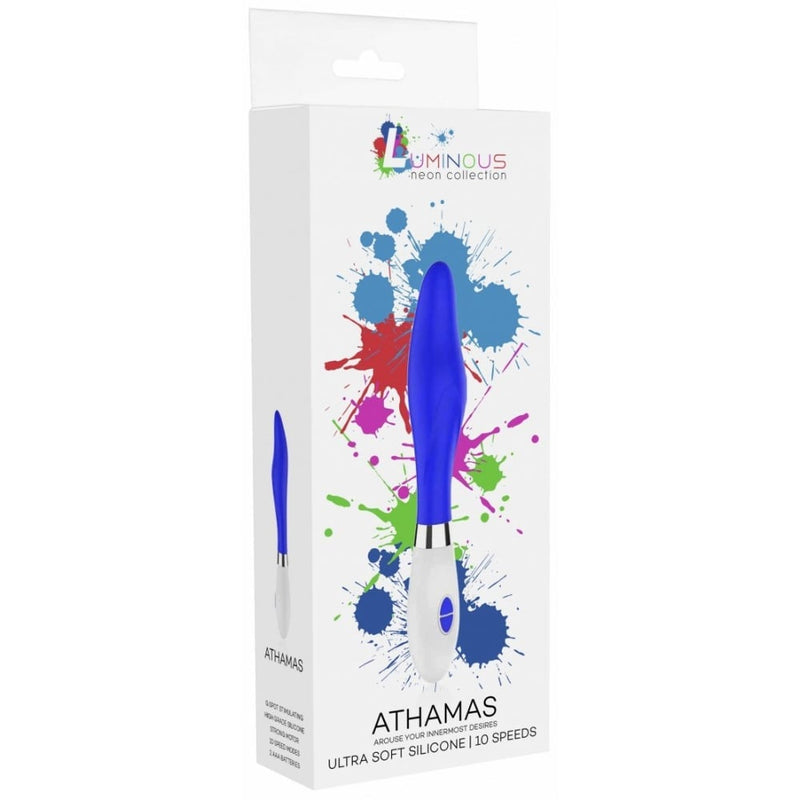 Shots - Luminous | Athamas - Ultra Soft Silicone - 10 Speeds - Royal Blue