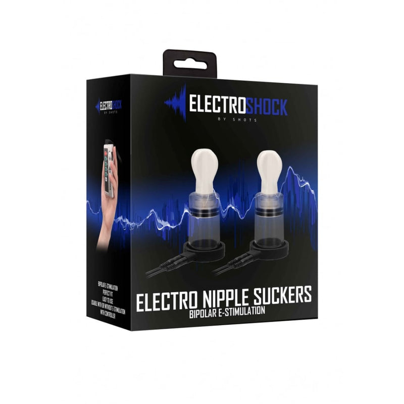 Shots - ElectroShock | Bi-Polar Electro Nipple Suckers - Transparent