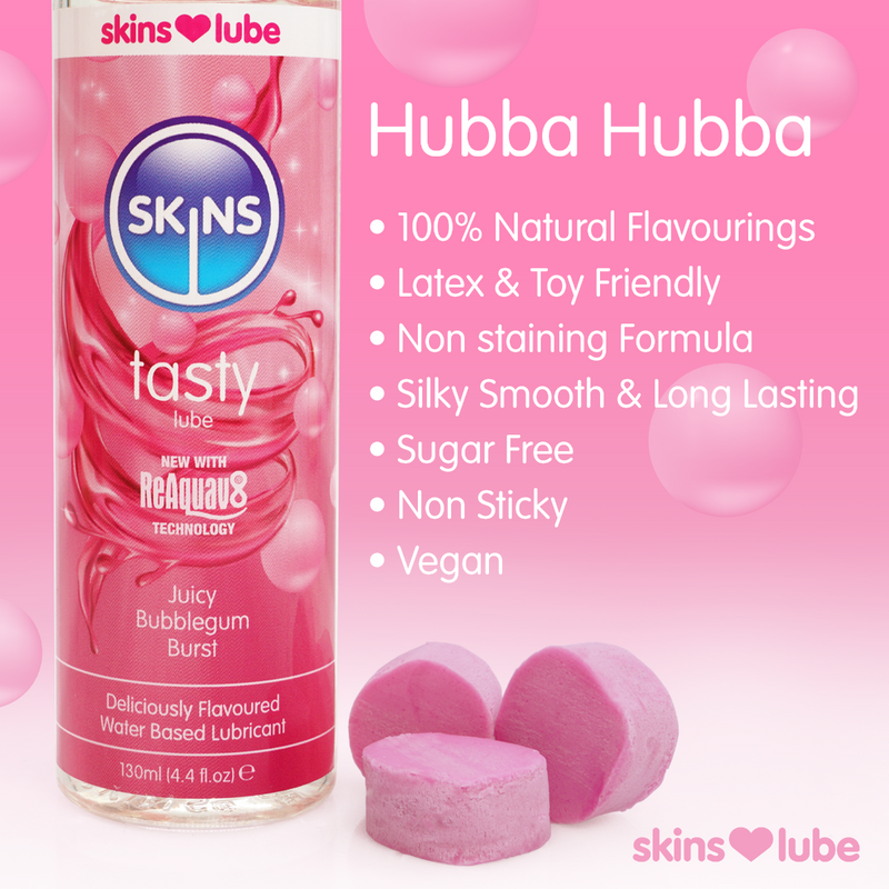 Skins Bubblegum Water Based Lubricant 4.4 fl oz (130ml)