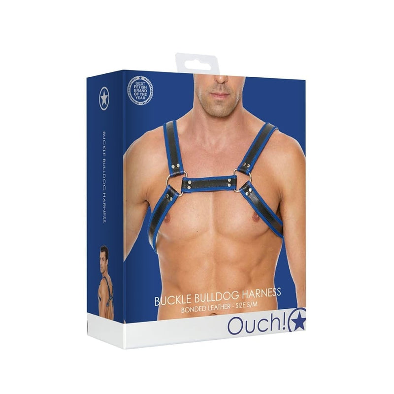 Shots - Ouch! Harnesses | Buckle Bulldog Harness - S/M - Blue