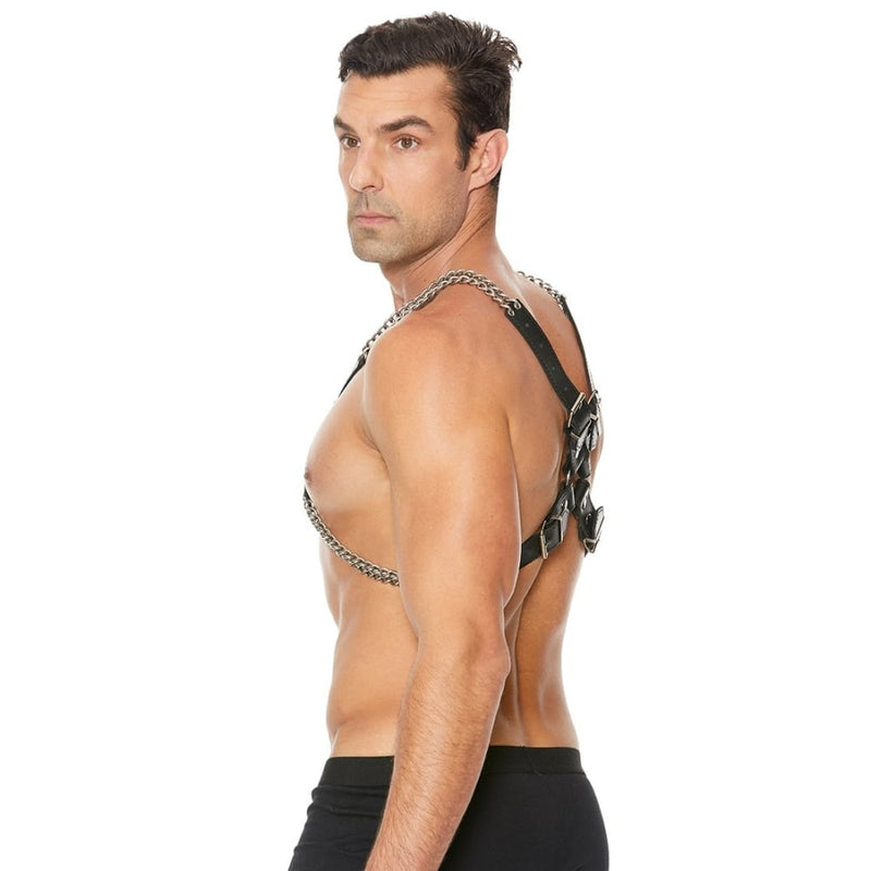 Shots - Ouch! Harnesses | Chain And Chain Harness - One Size - Black