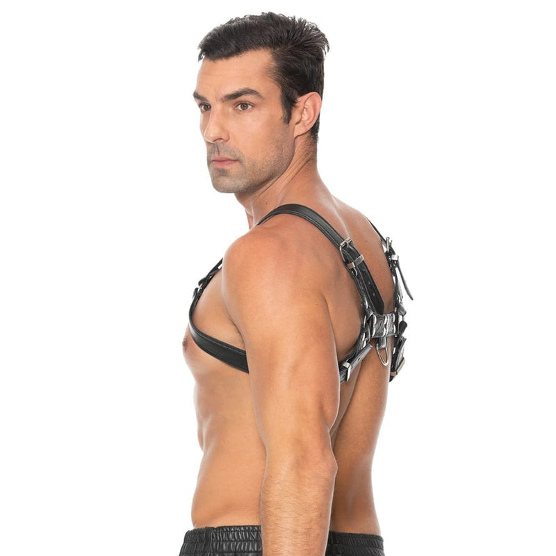 Shots - Ouch! Harnesses | Chest Bulldog Harness - L/XL - Black