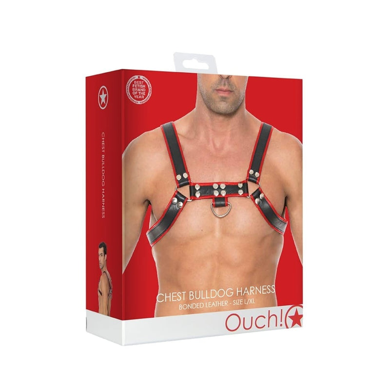 Shots - Ouch! Harnesses | Chest Bulldog Harness - L/XL - Red