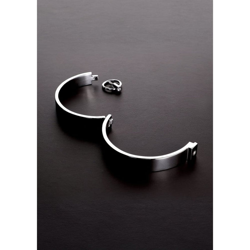 Shots - Steel | Classy Slave Collar with Gems - Size: 16