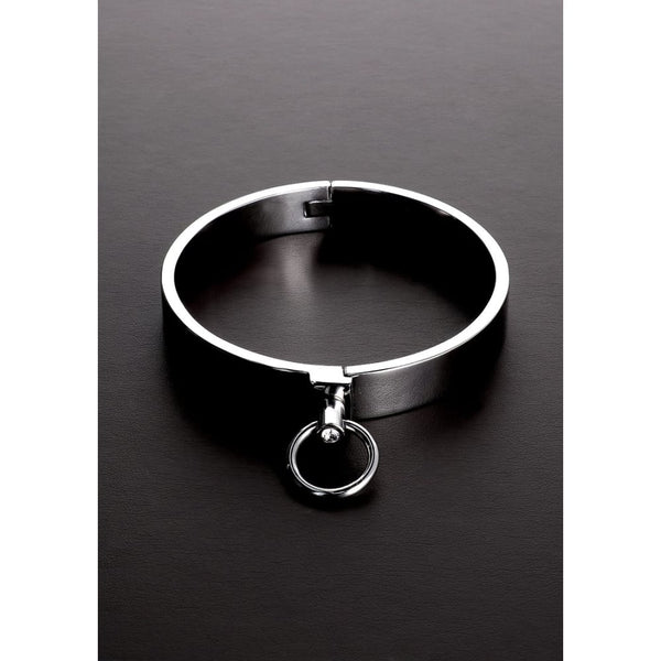 Shots - Steel | Classy Slave Collar with Gems - Size: 16
