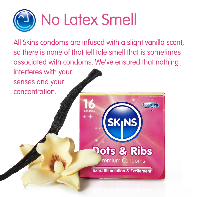 Skins Condoms Dots & Ribs Cube 16 Pack - International 1