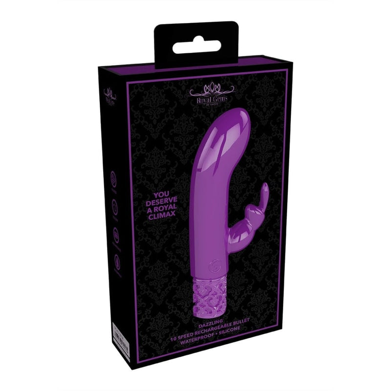 Shots - Royal Gems | Dazzling - Rechargeable Silicone Bullet - Purple