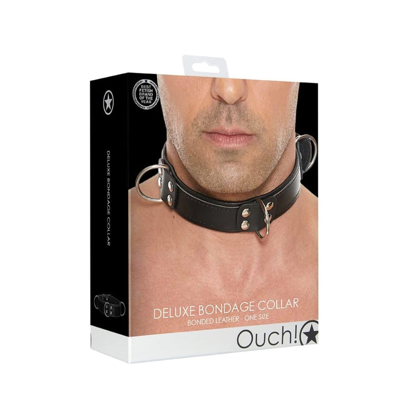 Shots - Ouch! Uomo | Deluxe Bondage Collar - One Size - Black
