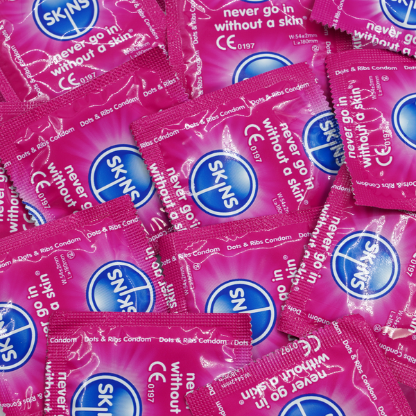 Skins Condoms Dots & Ribs FOIL (BAG 500)