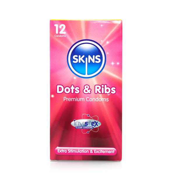 Skins Condoms Dots & Ribs 12 Pack International 1