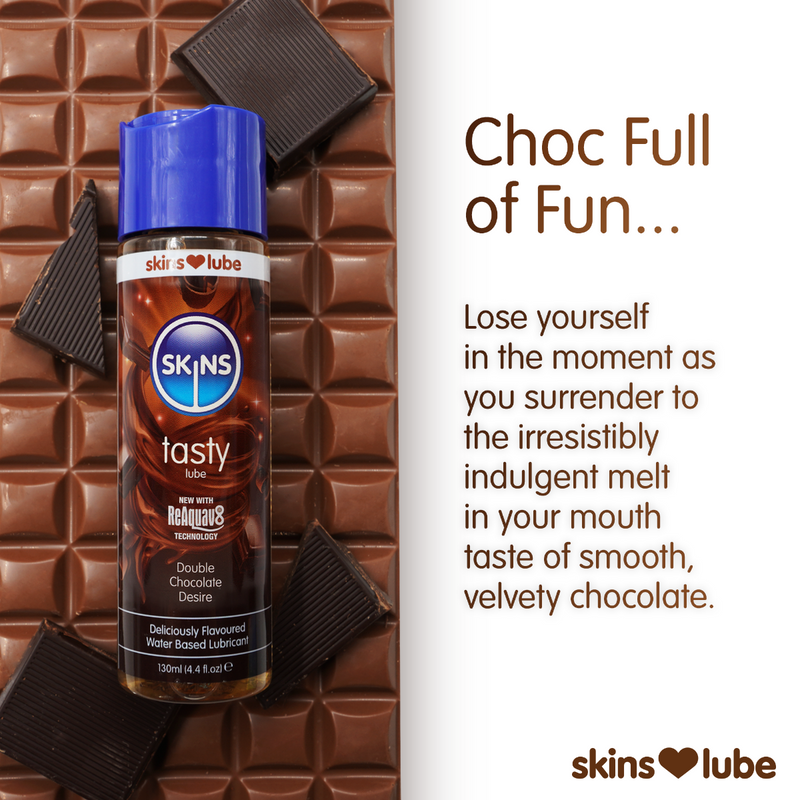 Skins Double Chocolate Water Based Lubricant 4.4 fl oz (130ml)